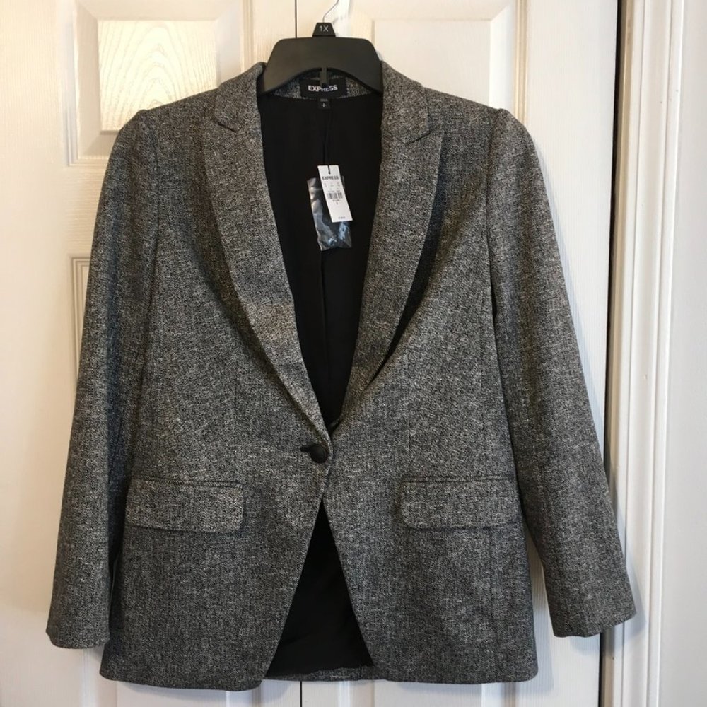 Express Womens Tweed Blazer Sz S/P